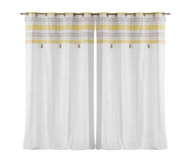 Lot de 2 rideaux Rideau Naturaline - 140 x 240 cm Jaune