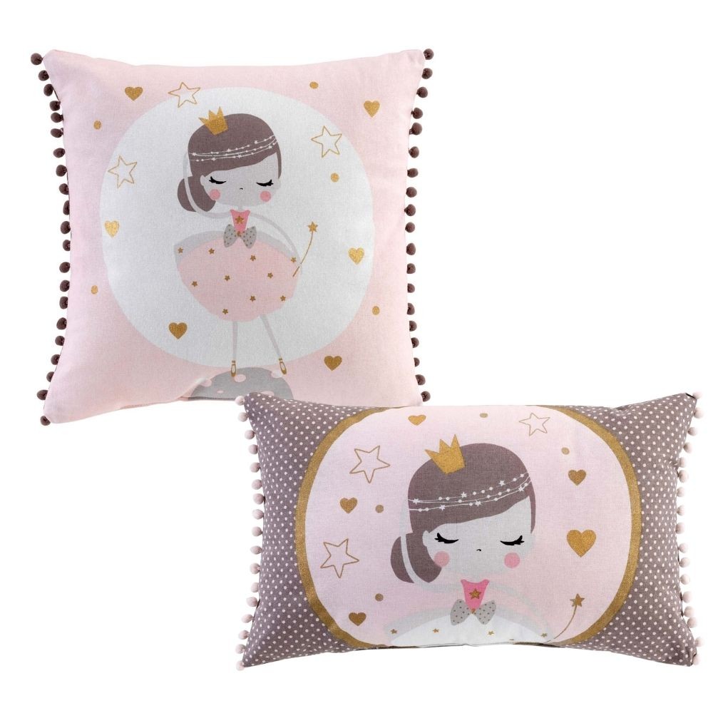 Lot de 2 coussins déco Petite Princesse