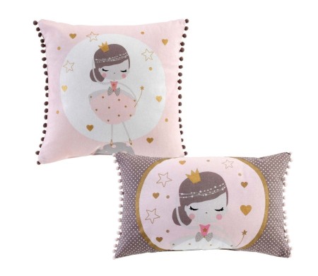 Lot de 2 coussins déco Petite Princesse