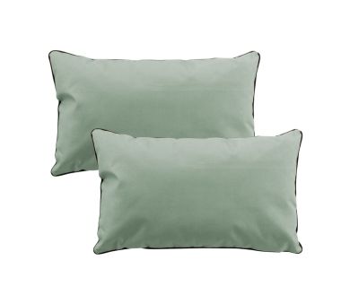 Lot de 2 coussins Siesta - Sauge rectangle