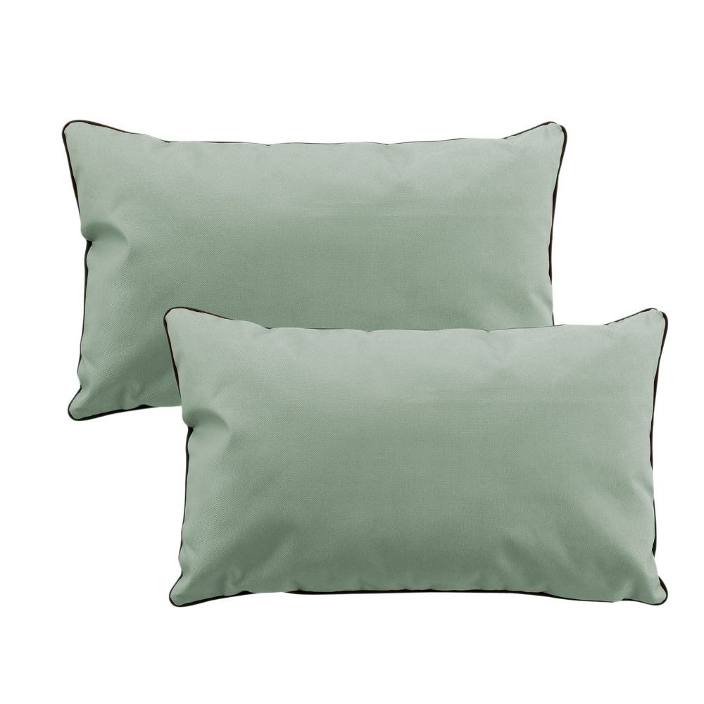 Lot de 2 coussins Siesta - Sauge rectangle