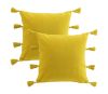 Lot de 2 coussins Tasselina - Jaune