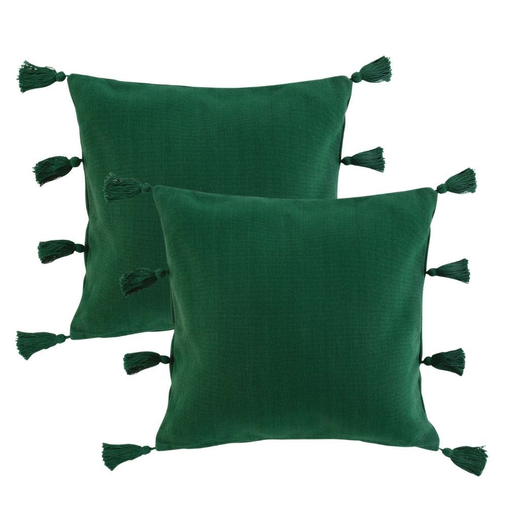 Lot de 2 coussins Tasselina - Vert