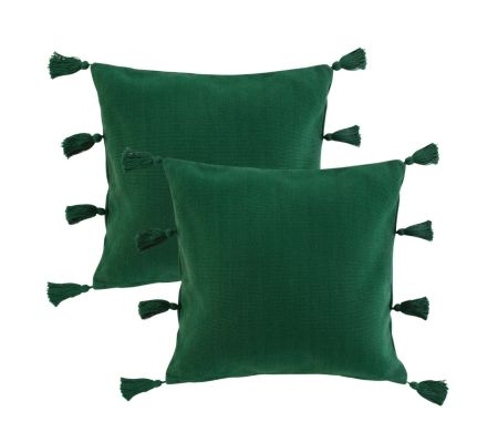 Lot de 2 coussins Tasselina - Vert