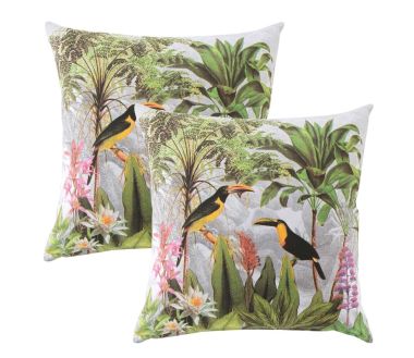 Lot de 2 housses de coussin déco Sweet Bird