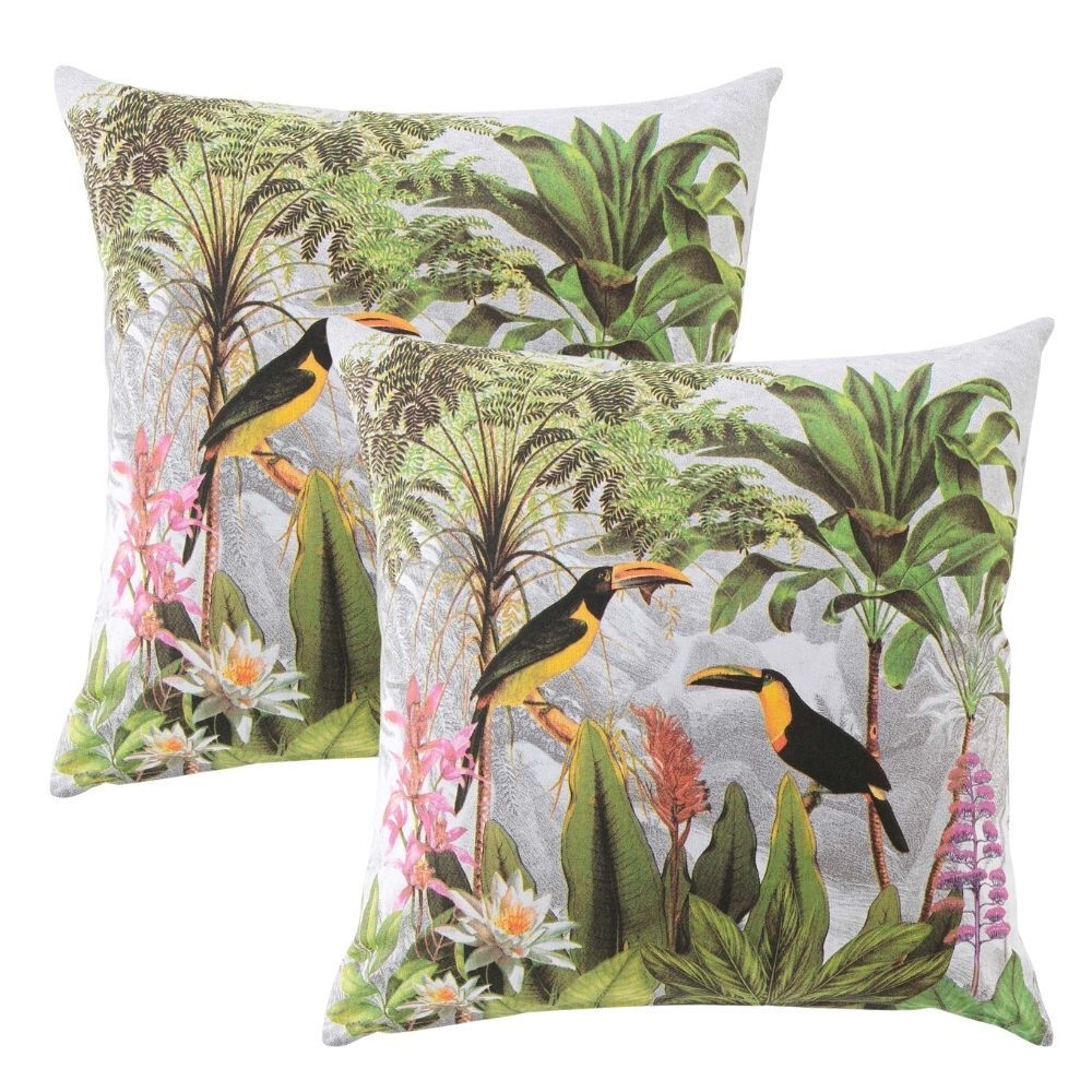 Lot de 2 housses de coussin déco Sweet Bird