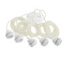 Suspension Hang 5 fils électrique Lin - Blanc douilles blanches