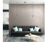 Suspension Hang luminaire 2 cordes - Lin brique douilles noires