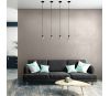 Suspension Hang luminaire 1 corde - Lin brique douille noire