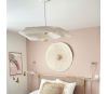 Suspension Hang luminaire 1 corde - Lin brut douille noire