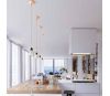 Suspension Hang luminaire 1 corde - Lin brut douille blanche