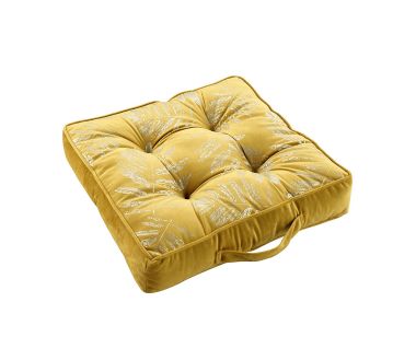 Lot de 2 coussins de sol Adelor Jaune