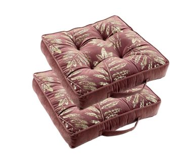 Lot de 2 coussins de sol Adelor rose