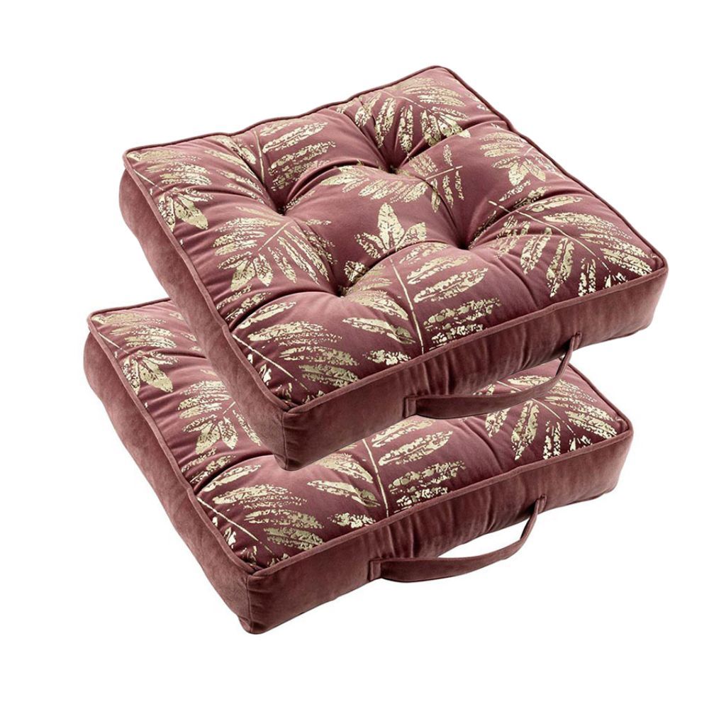 Lot de 2 coussins de sol Adelor rose