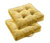 Lot de 2 coussins de sol Adelor Jaune