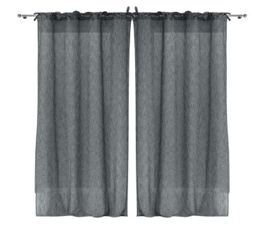 Lot de 2 voilages Charlotte - anthracite 140 x 240 cm