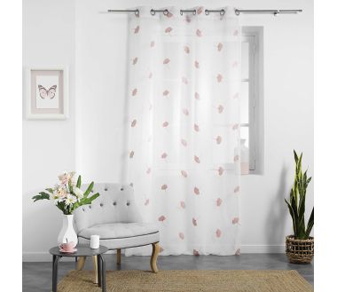 Lot de 2 voilages Ariella - Rose 140 x 280 cm