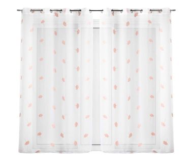 Lot de 2 voilages Ariella - Rose 140 x 280 cm