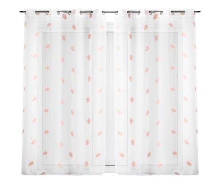 Lot de 2 voilages Ariella - Rose 140 x 280 cm