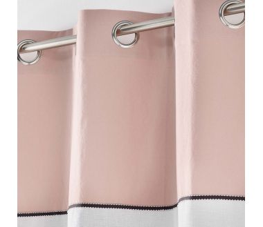 Lot de 2 voilages Jolibel - 137 x 240 cm Rose