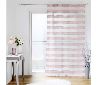 Lot de 2 voilages Lalina - 140 x 260 cm Rose