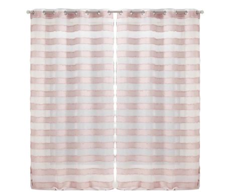 Lot de 2 voilages Lalina - 140 x 260 cm Rose