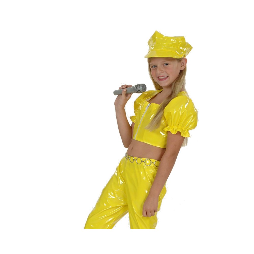 Déguisement Disco girl yellow enfant