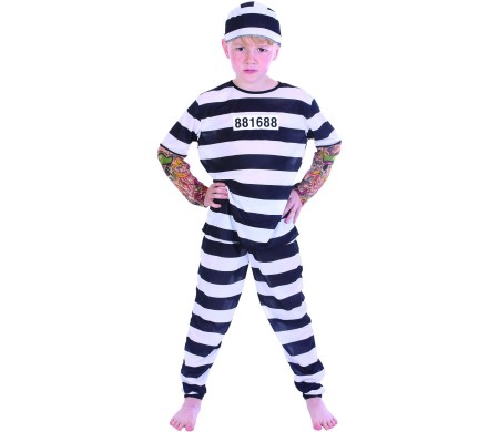 costume prisonnier tatoue enfant