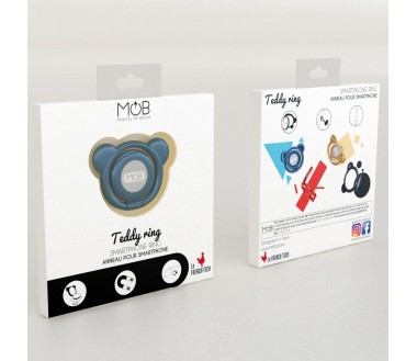 Mob Anneau pour Smartphone Teddy Ring Bleu