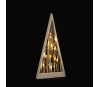 Triangle en bois Décoration lumineuse avec led blanc chaud H55