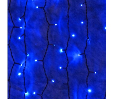 Rideau guirlande lumineuse extérieur 200 LED animées bleues