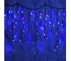 Rideau stalactites guirlande lumineuse extérieur 200 LED animées bleues