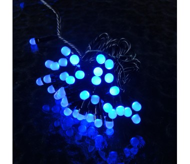 Guirlande extérieure 20m 200 LED bleues 8 fonctions animées