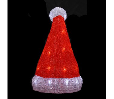 Bonnet de père noël lumineux 30 LED H32