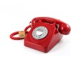 GPO 746 PUSH Rouge - Téléphone fixe rétro bouton poussoir