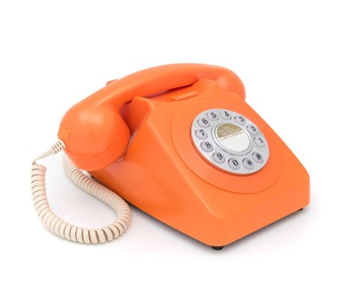 GPO 746 PUSH Orange - Téléphone fixe rétro bouton poussoir