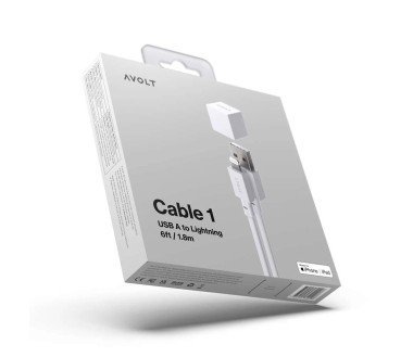 Cable 1 Avolt USB A 1,8m Gotland Gray Gris