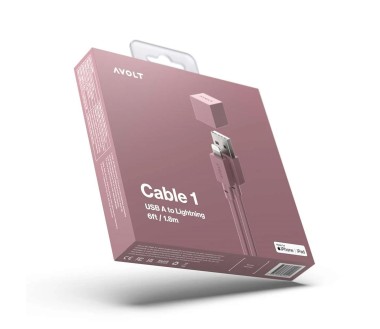 Cable 1 Avolt USB A 1,8m Rusty Red Rouge