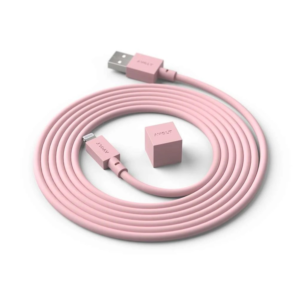 Cable 1 Avolt USB A 1,8m Old Pink Rose