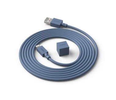 Cable 1 Avolt USB A 1,8m Ocean Blue Bleu