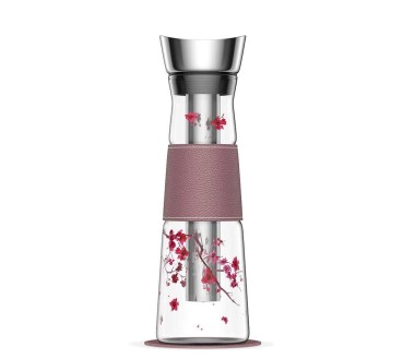 Carafe conique en verre filtre intégré Eigenart Eve Cherry Blossom
