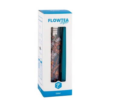 Théière nomade en verre avec filtre Eigenart FLOWTEA Fireflower
