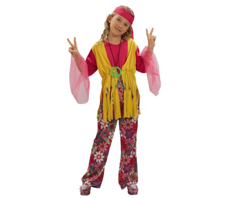 costume déguisement hippie flowers