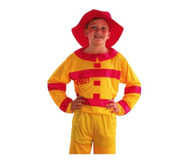 costume déguisement pompier jaune