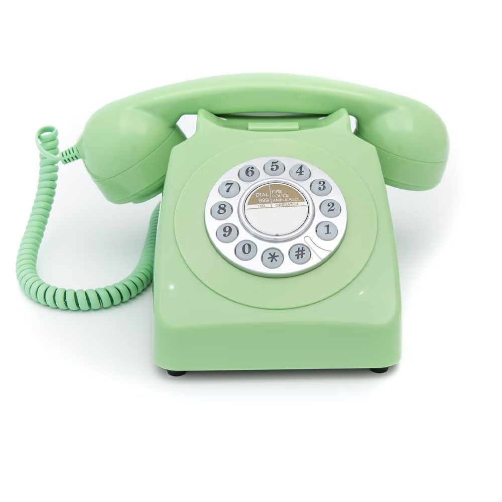 GPO 746 PUSH Vert - Téléphone fixe rétro bouton poussoir