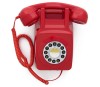 GPO 746 WALL Rouge - Téléphone mural rétro bouton poussoir