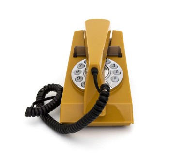 GPO Trim Moutarde - Téléphone vintage bouton poussoir