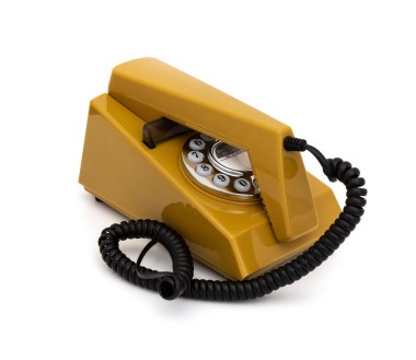 GPO Trim Moutarde - Téléphone vintage bouton poussoir