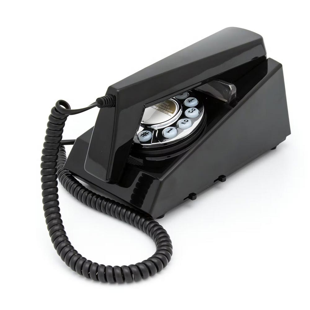 GPO Trim Noir - Téléphone vintage bouton poussoir