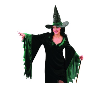 Déguisement Sorcière verte Femme Halloween Luxe